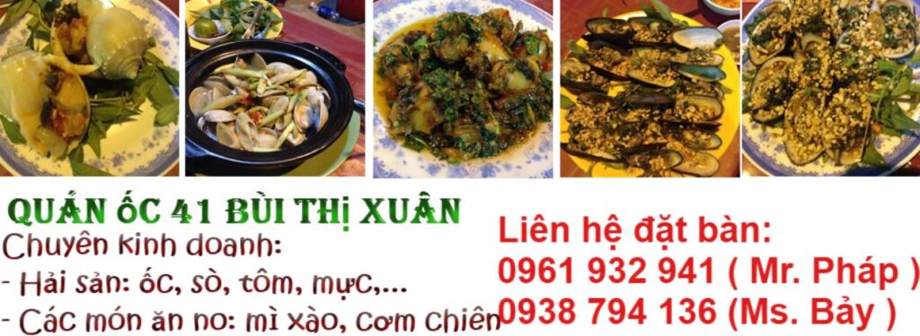Quán ốc 41 - Quán nhậu Tân Bình giá rẻ