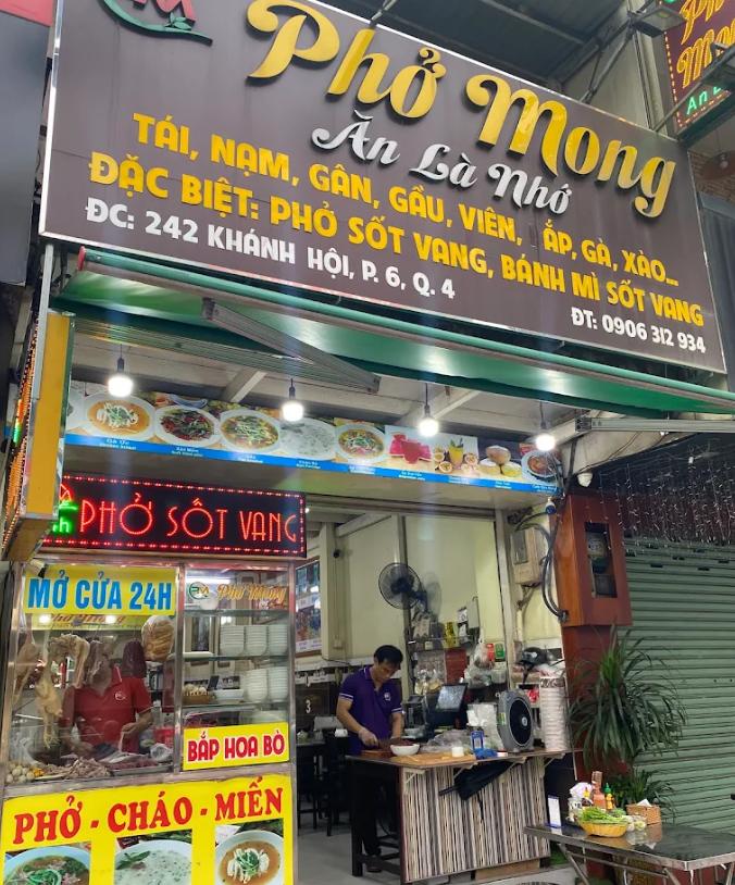 Phở Mong - Quán ăn sáng Quận 4 ngon nứt tiếng