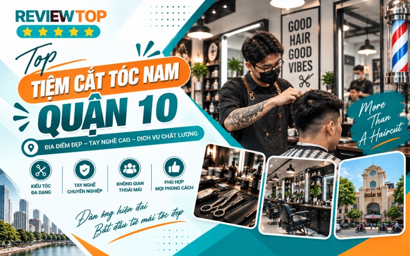 Top các tiệm cắt tóc nam Quận 10 đẹp, phong cách