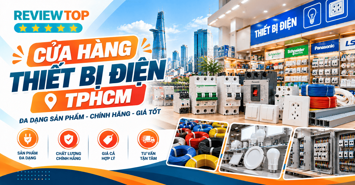 Top 10 cửa hàng thiết bị điện TPHCM giá tốt, chính hãng