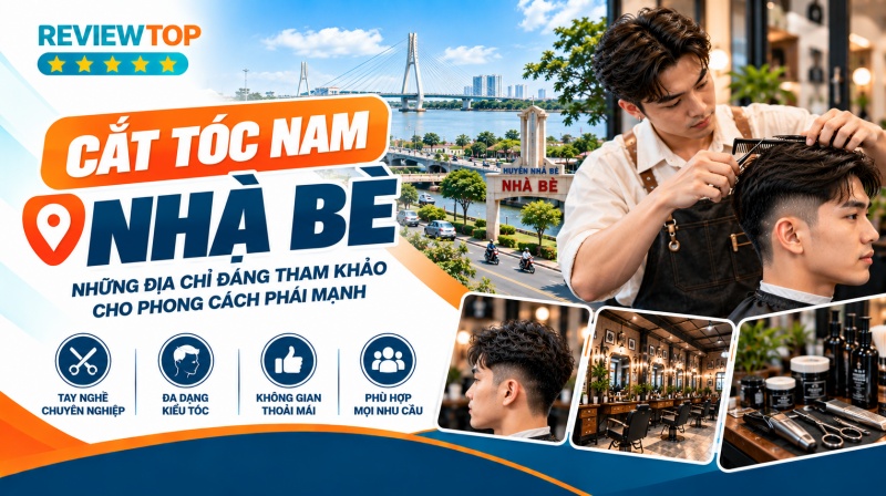 Top 10 tiệm cắt tóc nam Nhà Bè chất lượng, giá rẻ