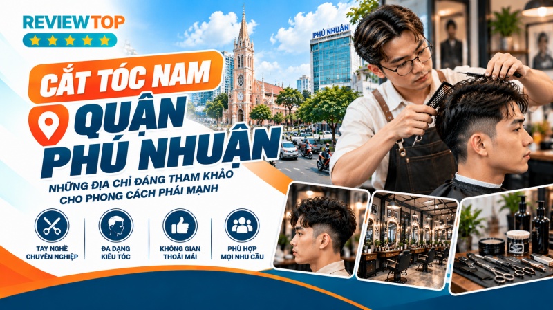 Top tiệm cắt tóc nam Quận Phú Nhuận đẹp đáng tham khảo
